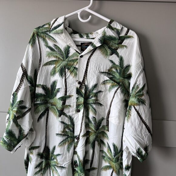 Hawaiian Reserve Collection Shirt Mens 2XL Palm Tree Aloha Made in USA Rayon - Picture 3 of 8